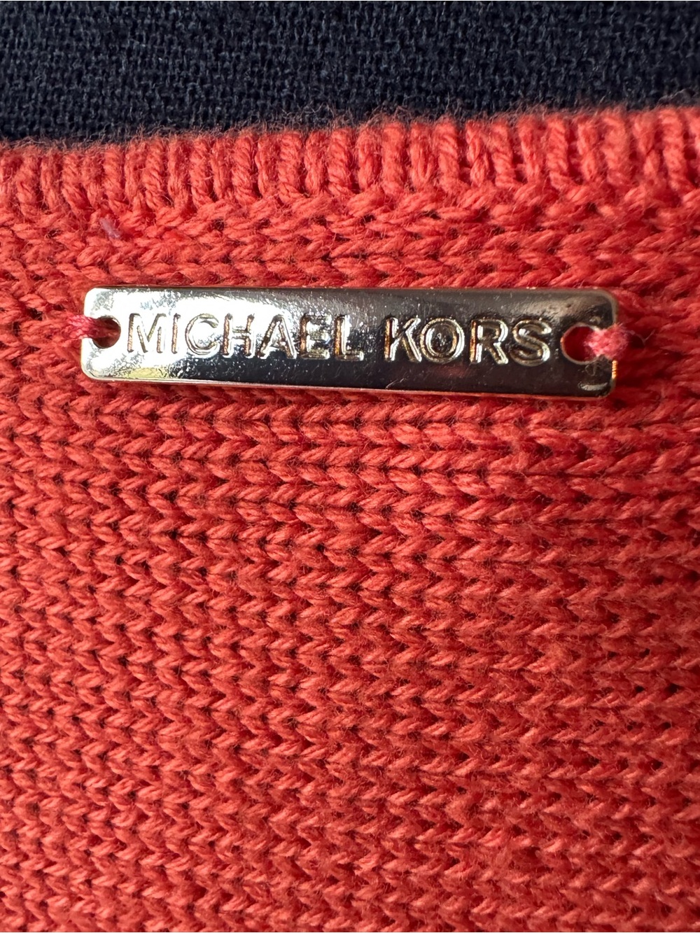 Michael Kors Women's Bright Orange Boatneck Pullover medium - Picture 8 of 10